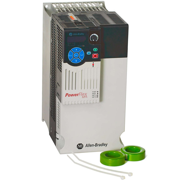 ALLEN-BRADLEY 25B-D024N114 DRIVE 15HP 11KW 24AMP 480VAC 3 PHASE POWERFLEX 525