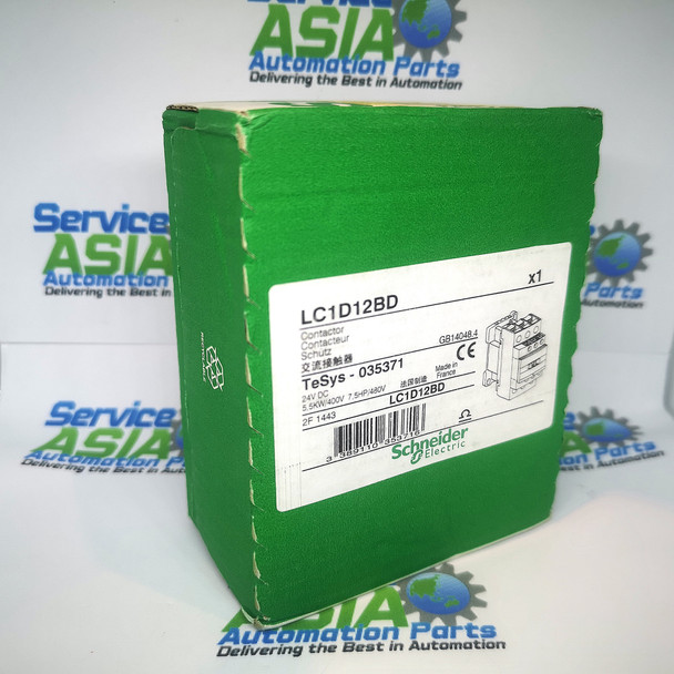 SCHNEIDER ELECTRIC LC1D12BD TeSys D contactor - 3P(3 NO) - AC-3 - <= 440 V 12 A - 24 V DC coil