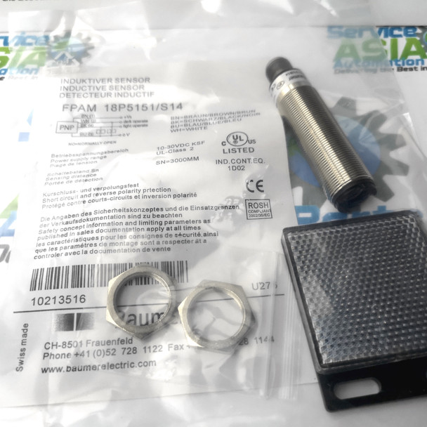 BAUMER ELECTRIC FPAM 18P5151/S14 RETRO-REFLECTIVE SENSOR