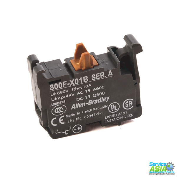 ALLEN-BRADLEY 800F-X01B CONTACT BLOCK 1NC EARLY BREAK LATCH MOUNT 22.5MM