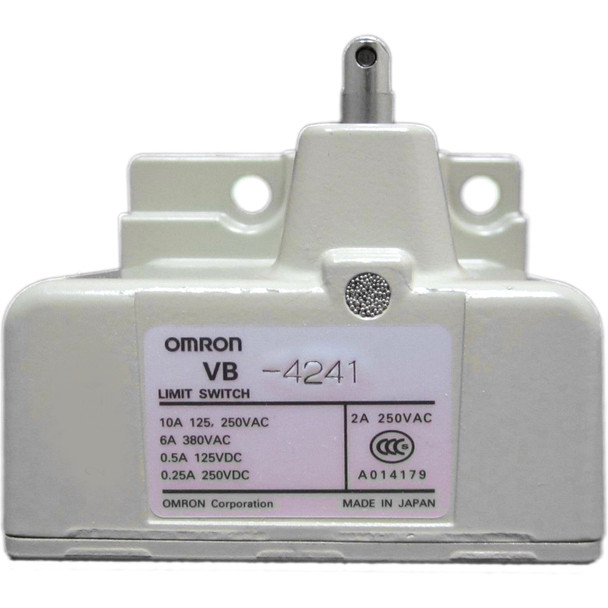 OMRON VB-4241 MULTIPLE LIMIT SWITCH. 4 ROLLER PLUNGERS, WITHOUT FLANGE, 10A, FOUR CONDUIT ENTRY