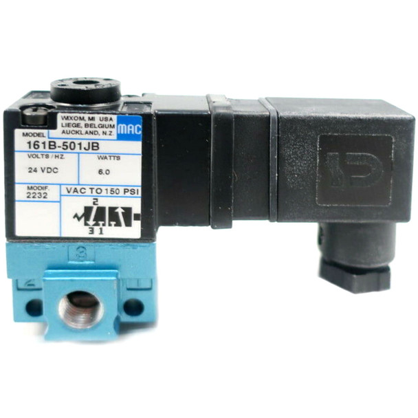 MAC VALVES 161B-501 JB VALVE AIR N/C 3WAY 24VDC 6W