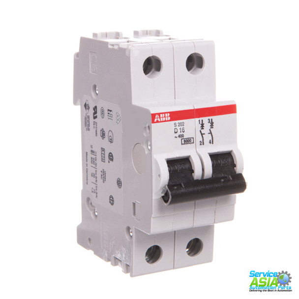 ABB S202-D16 Circuit Breaker, 4016779530613, 2CDS252001R0161