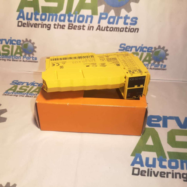 B&R AUTOMATION X20-SO-4120 X20 safe digital output module, coated, 4 safe digital type A outputs, with current monitoring, 24VDC