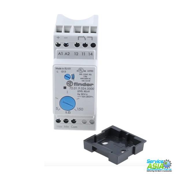 FINDER 72.01.9.024.0000 Level Monitoring Relay With SPDT Contacts, 24 V dc Supply Voltage, 1 Phase