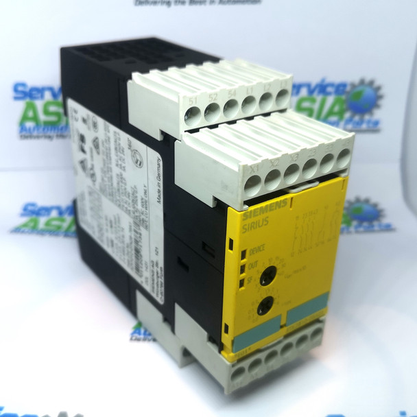 SIEMENS 3TK2810-0BA01  SIRIUS safety relay safety-oriented Standstill monitoring 24 V DC, 45 mm screw terminal EC instantaneous: 3 NO + 1 NC EC delayed: 0 SC: 3 Auto-start Basic unit max. error category EN 954-1: 4 