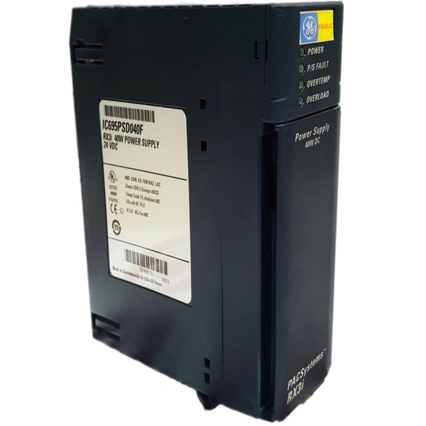 FANUC/GE IC695PSD040F RX3I 24VDC POWER SUPPLY 40 WATTS.