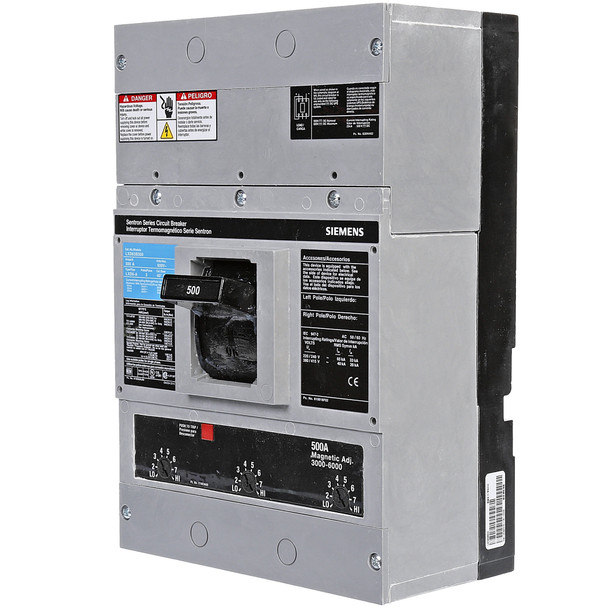 SIEMENS LXD63B500 BREAKER LXD 3P 600A 500V Sentron Series Molded Case Circuit Breaker