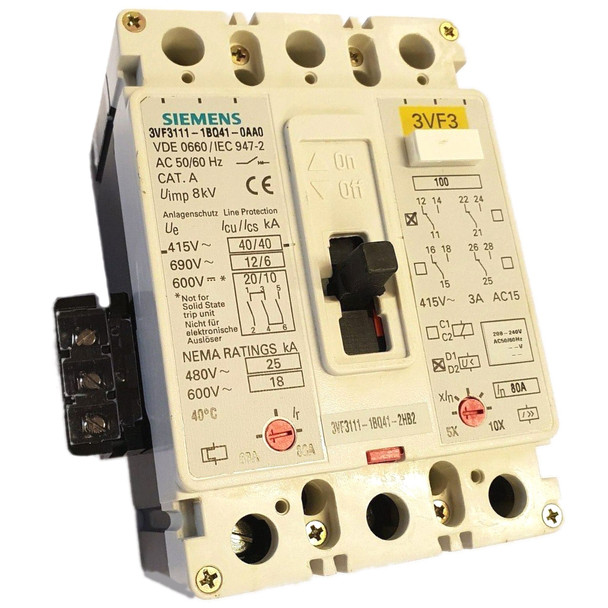 SIEMENS 3FV3111-1BQ41-2HB2 CIRCUIT-BREAKER, 3-POLE FOR PLANT PROTECTION