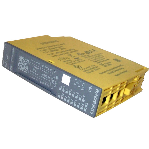 SIEMENS 6ES7136-6BA00-0CA0 SIMATIC DP, Electronics module for ET 200SP, F-DI 8x 24 V DC HF, 15 mm width, up to PL E (ISO 13849-1)/ SIL3 (IEC 61508)