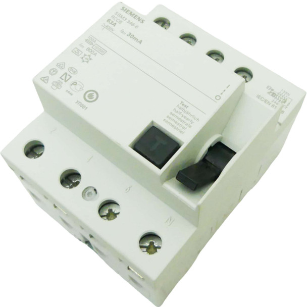 SIEMENS 5SM3346-6 RESIDUAL CURRENT CIRCUIT BREAKER (RCCB) 63A