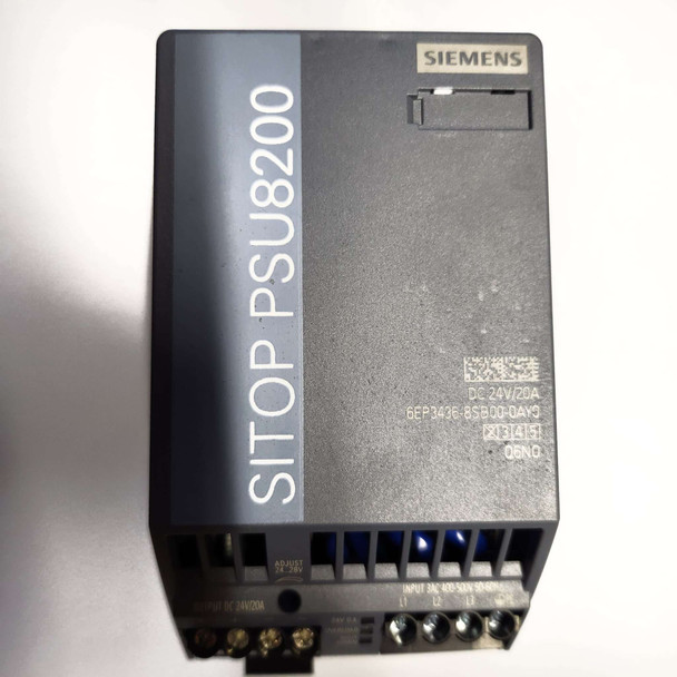 SIEMENS 6EP3436-8SB00-0AY0 SITOP PSU8200 POWER SUPPLY,  STABILIZED, 3 PHASE