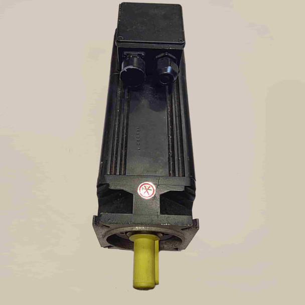 NUM S.P.A BPH0952V1RF2L01 brushless servo motor from NUM's BPH series, designed for high-precision industrial applications such as CNC machinery and automation systems. It features a compact, robust design with high torque density and low inertia for fast dynamic response. The motor includes a resolver for precise position feedback and is optimized for use with NUM's digital servo drives