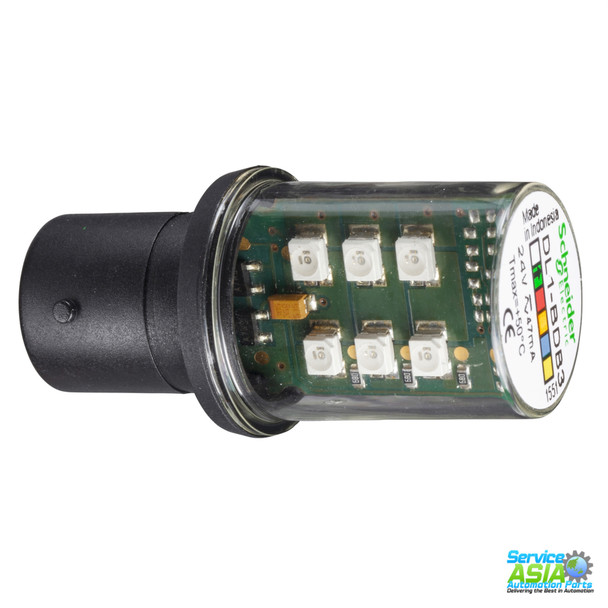 SCHNEIDER ELECTRIC BA15d LED Lamp, Green, 24 V ac/dc, 80 mA CLUSTER LED