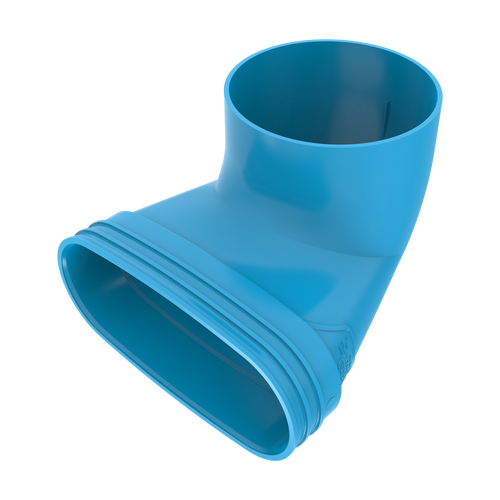 PVC Vent. Eindst.90° BL 125x80H=100M/M