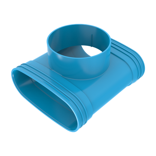 PVC Vent. T-stuk BL 195x125 H=100 3M