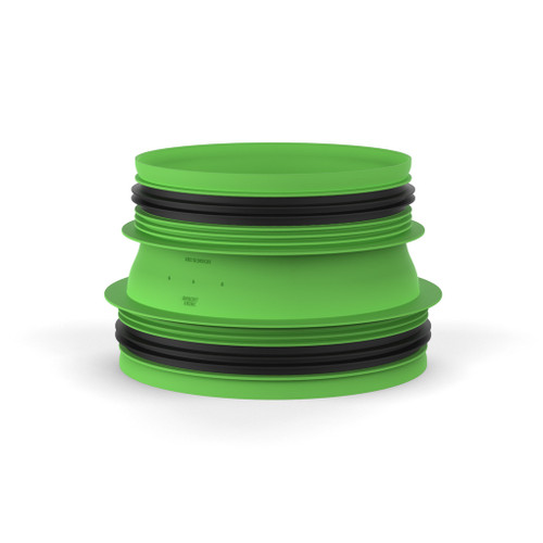 Aansluitstuk met rubber D160/D180 (M/M)