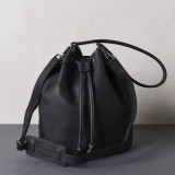 Black Nappa Bucket Bag