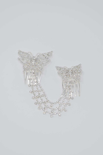 WD028 Butterfly Dangle Chain Comb