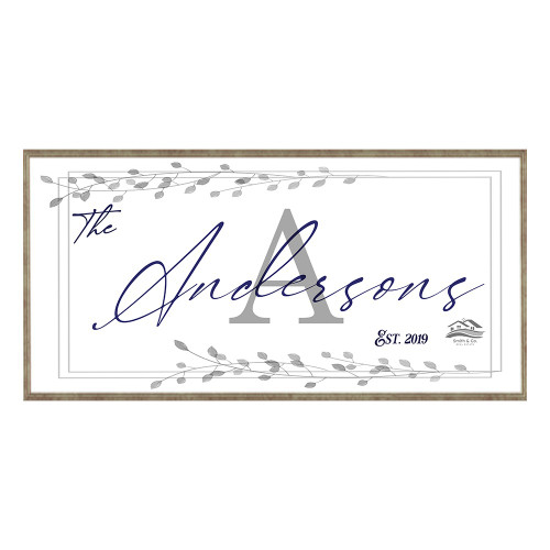 Capture the essence of family and home with a  this Personalized Family Monogram Canvas Sign with a Eucalyptus Wreath Background.  Transform your family name and initial into a timeless work of art.