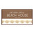 Personalized Beach House Canvas Sign with Brown Background Shells