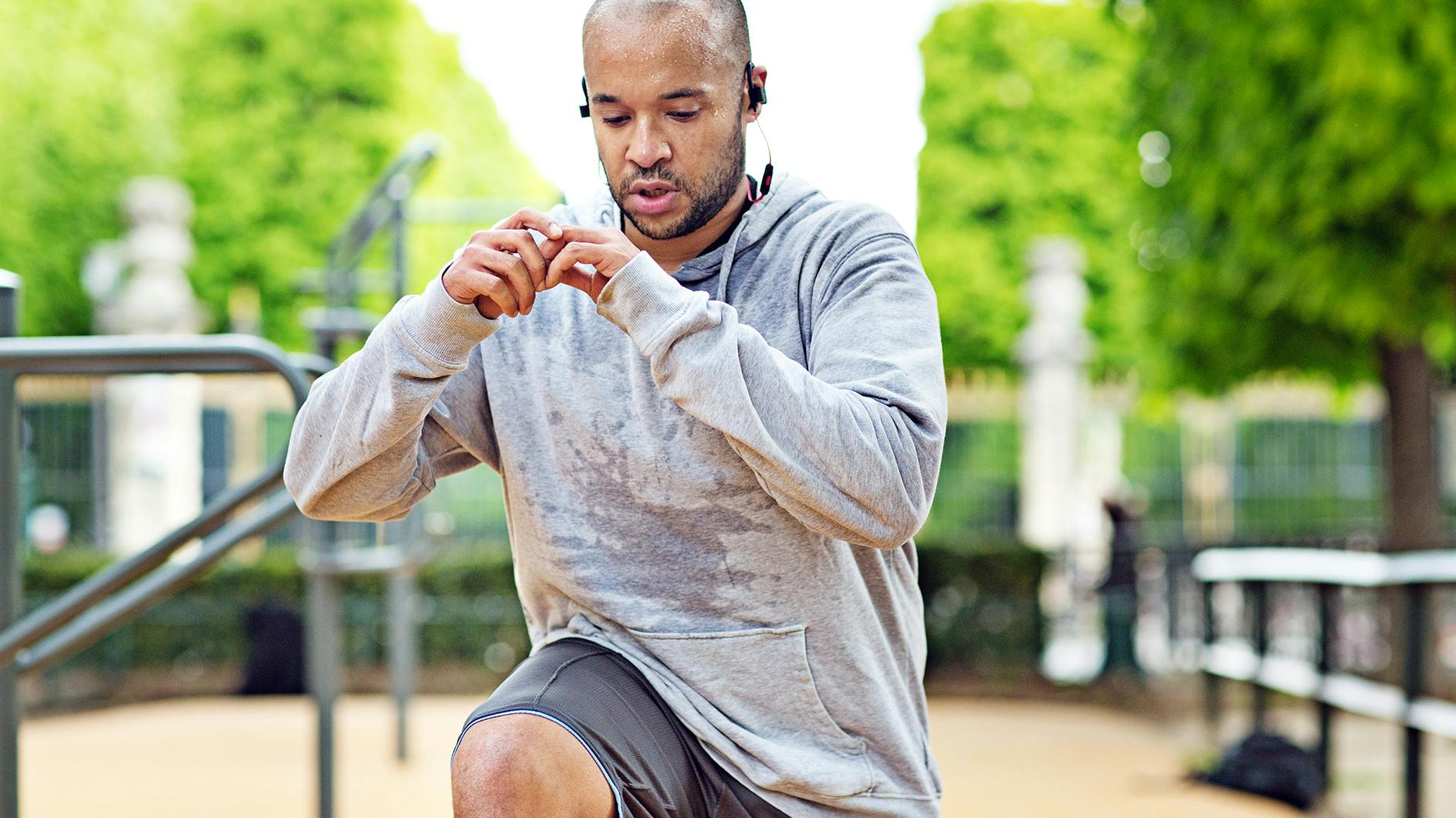 A man doing exercise