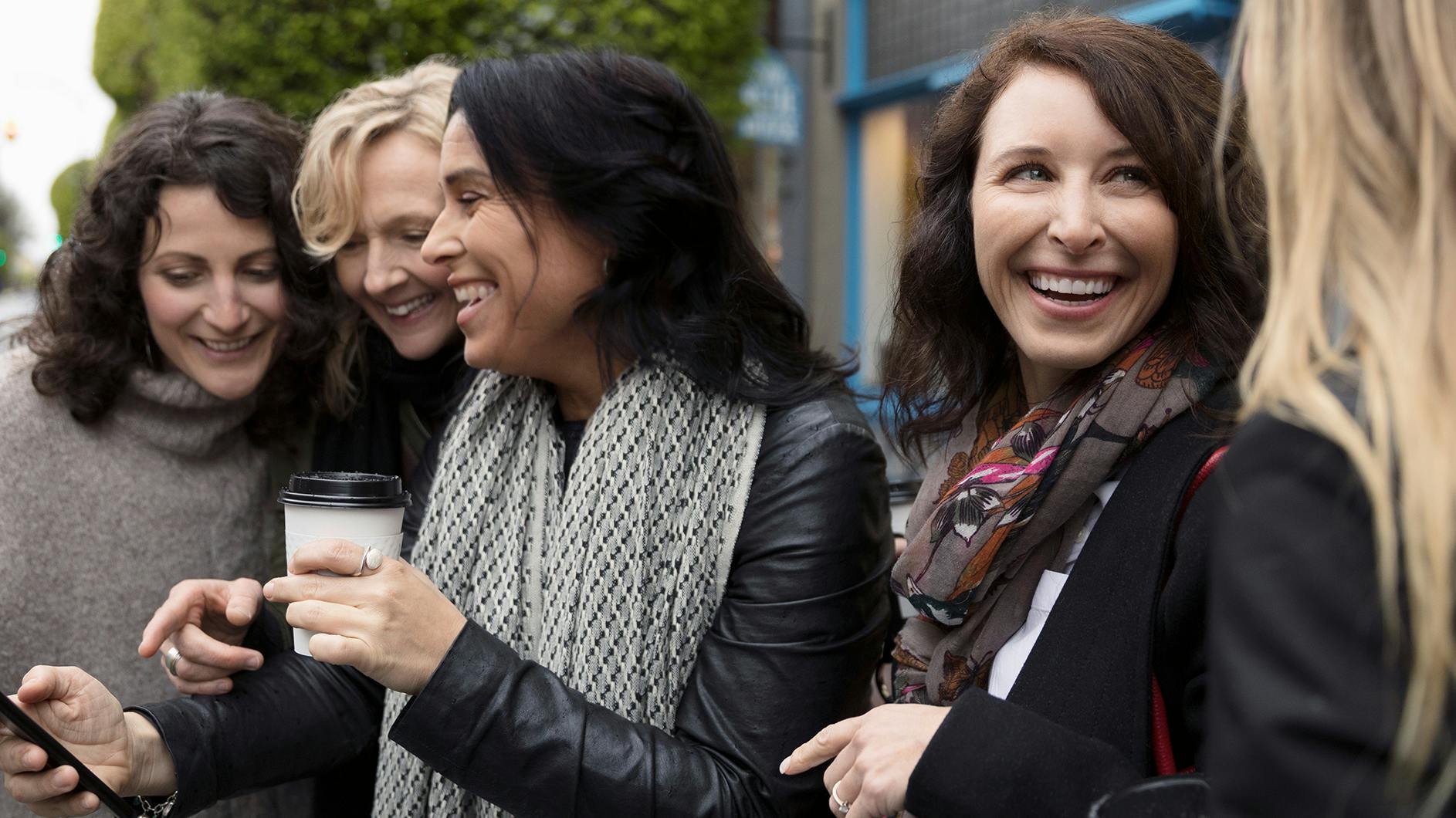 A group of ladies having good time