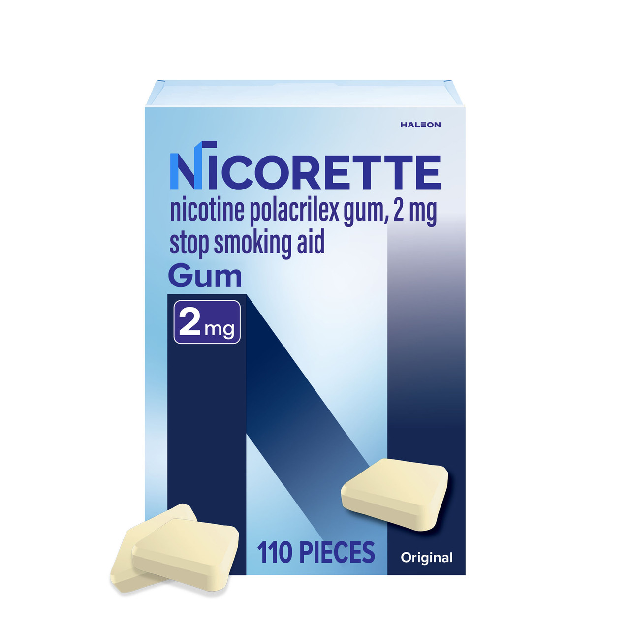 Nicorette Stop Smoking Aid, 2 mg, Gum, Original