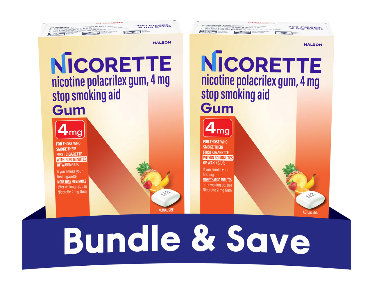 4 mg Nicotine Gum Fruit Chill (200 Ct Bundle) | Nicorette