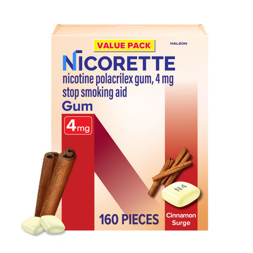 Nicorette® Gum 2mg Cinnamon Surge Flavor 160ct