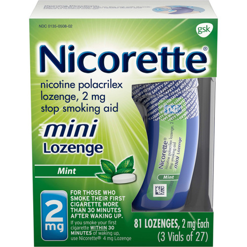 2mg Mini Nicotine Lozenges Mint (81 Ct)