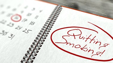 A date marked on the calendar to quit smoking