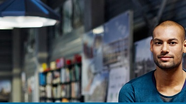 Man Storefront Quit Smoking