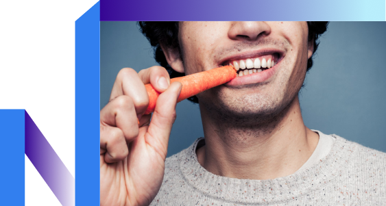A man eating carrot