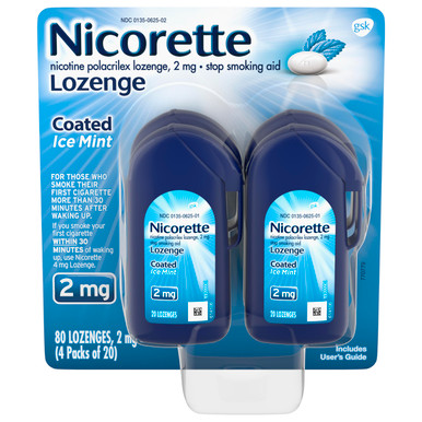 Nicorette® 2mg Coated Lozenge 80ct