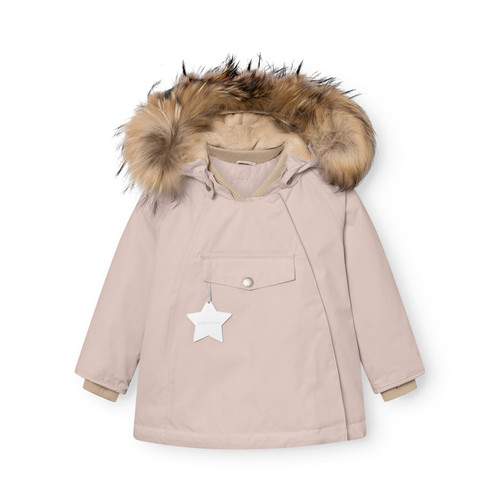 MATWANG Fleece Lined Winter Jacket Fur - CLOUDY ROSE