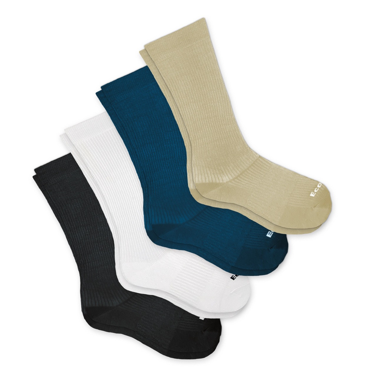 Wel-Max Men's Bioceramic Low Compression Ribbed Casual Socks