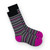 Stripes - American Crew Bamboo Dress Socks - Black/Fuchsia