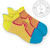 EcoSox JAG Athletic ZIG-LITE Bamboo Running Socks - Yellow