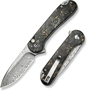 Civivi: Elementum II | Gold Carbon Fiber Shred