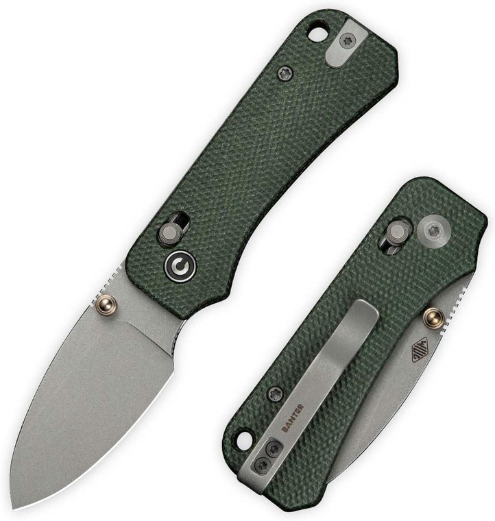 Civivi: Baby Banter 2 | Green Canvas Micarta