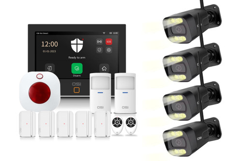 OSI Smart Wi‑Fi Alarm System Gen 2 (4G) offers easy DIY security for homes or businesses with no monthly fees for self‑monitoring, or optional 24/7 professional monitoring from $15/month.