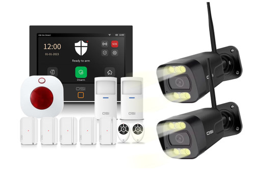 OSI Smart Wi‑Fi Alarm System Gen 2 (4G) offers easy DIY security for homes or businesses with no monthly fees for self‑monitoring, or optional 24/7 professional monitoring from $15/month.