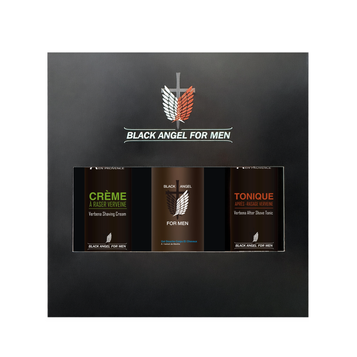 Black Angel For Men Hair & Body + Verbena Shave Trio Pack