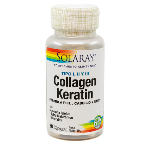 Solaray collagen keratin 60 capsulas