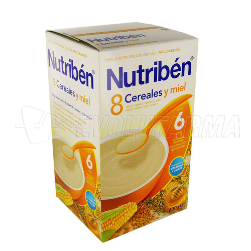 Nutriben 8 cereales y miel. envase 600 g.