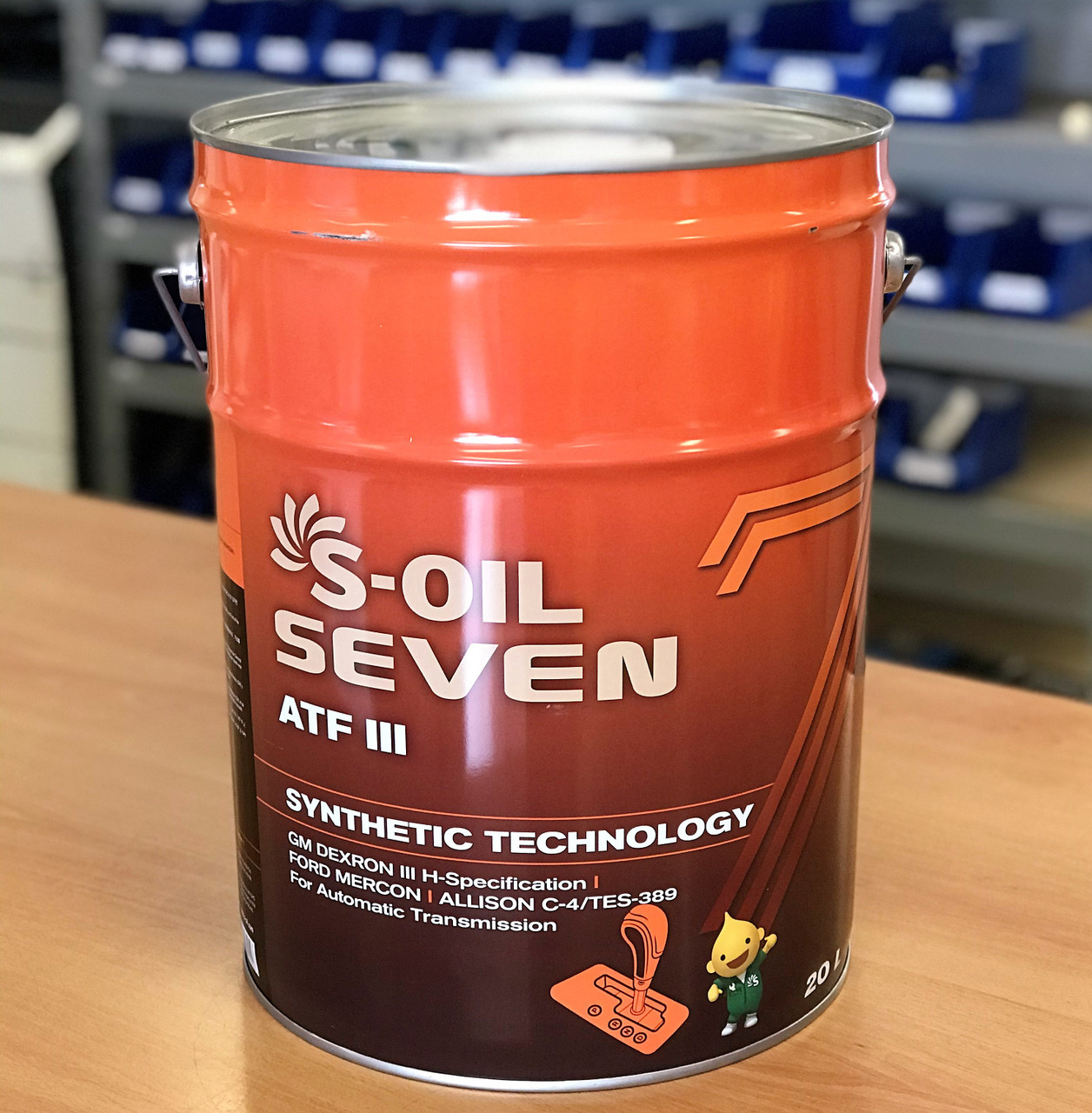 E107992 S-Oil 7 ATF III Auto Trans Fluid; Dexron III; 20 litre
