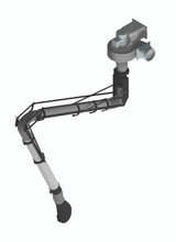 SBA415 Worky wall mounted articulated welding fume extraction arm  4m long complete with fan 1.5HP (single or 3 phase);