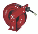 8081-D Alemlite Alemite heavy duty twin pedestal oil reel complete with 15m x 12mm ID hose and hose stop;