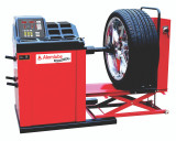 AA850 Alemlube Automotive commercial vehicle wheel balancer with central processing microcomputer and pneumatic tyre lifting platform;